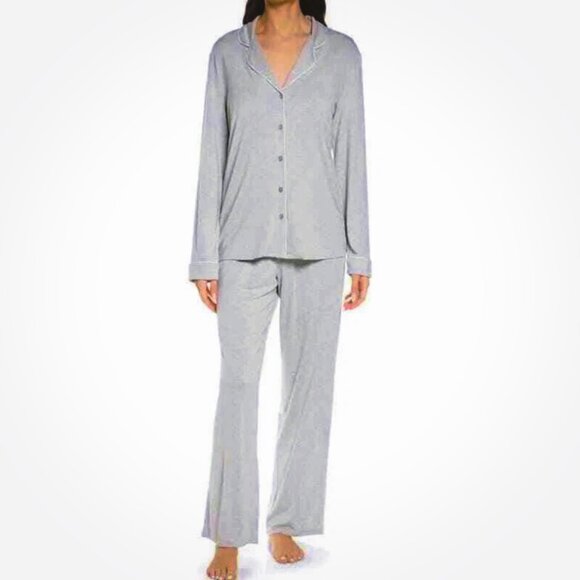 Nordstrom Moonlight Eco Knit Pajama Set — Heather Gray — NWT — Size L - Picture 1 of 13